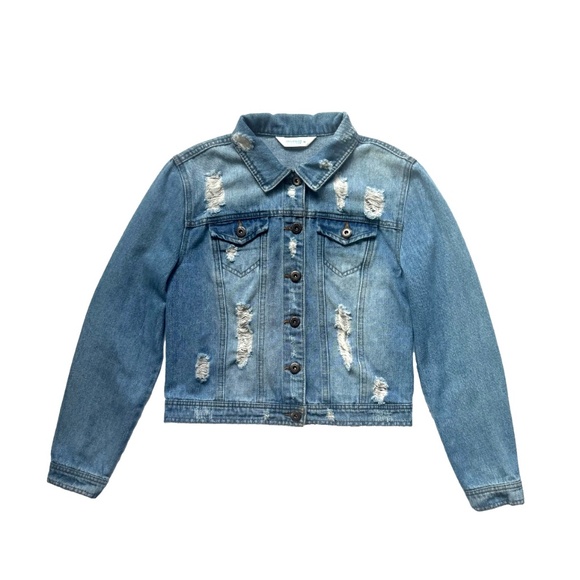 Highway Jeans Jackets & Blazers - Highway Jeans Grunge Distressed Denim Jacket